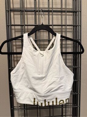 lululemon athletica White High-Neck Zip Front Sports Bra